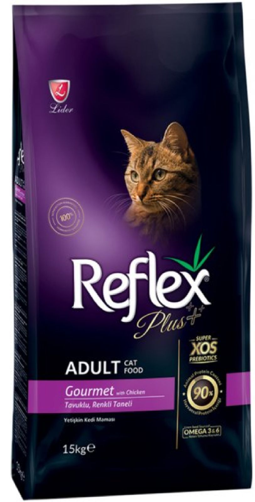 Сухой корм Reflex Plus для взрослых кошек с курицей, 15 кг ⭐ купить по ...