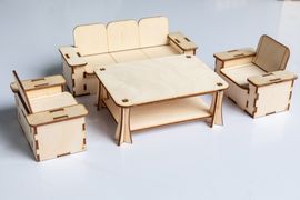 Деревянный конструктор «Мебель
