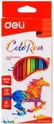 Карандаши цветные Deli ColoRun