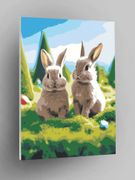 Картина по номерам "Пара зайце