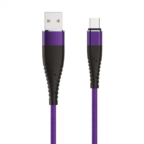 Кабель SOLID, USB 2.0 - microUSB, OLMIO, Indigo, 