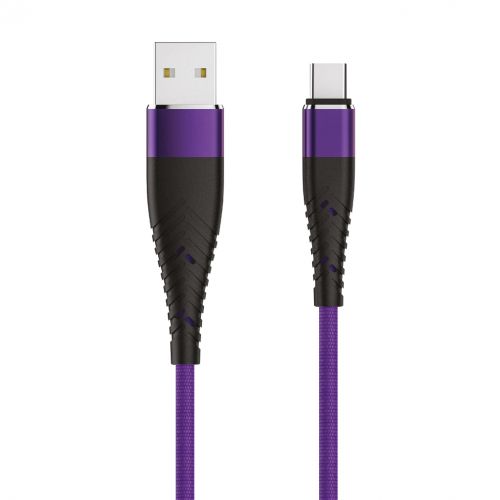 Кабель SOLID, USB 2.0 - Type-C, OLMIO, Indigo, 