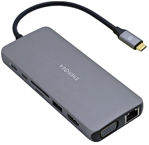 HUB USB-C Energea (AluHub HD Max) Aluminium (Silver)