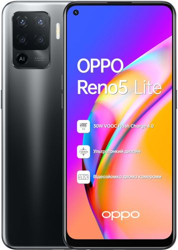 Смартфон OPPO Reno5 Lite, Fluid Black, , 