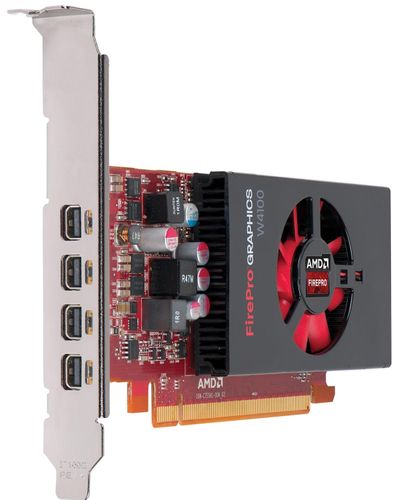 Видеокарта DELL AMD FirePro W4100 2GB GDDR5 4xminiDisplayPort, купить недорого