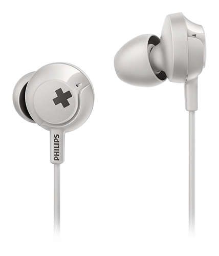 Наушники Philips SHE4305WT/00 с микрофоном