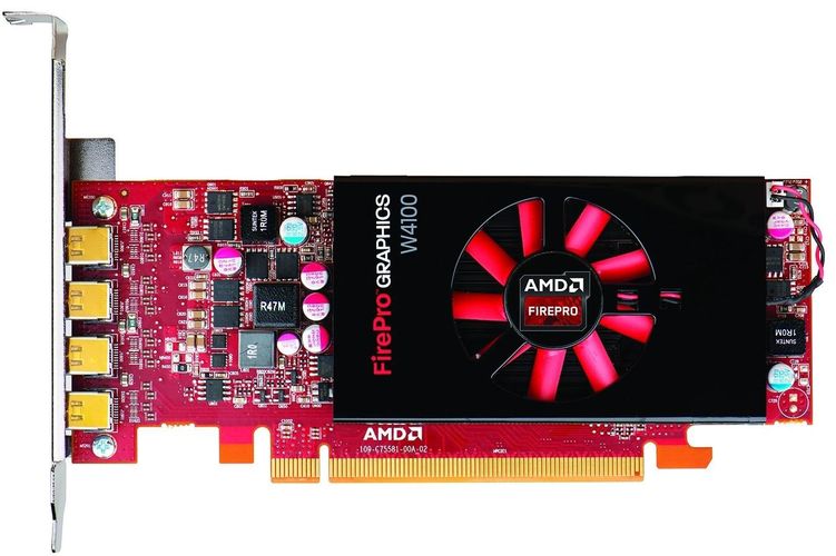 Видеокарта DELL AMD FirePro W4100 2GB GDDR5 4xminiDisplayPort