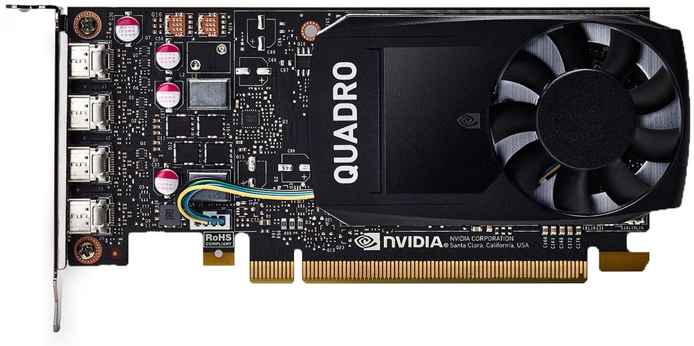 Видеокарта DELL NVIDIA Quadro P600 2GB GDDR5 4xminiDisplayPort
