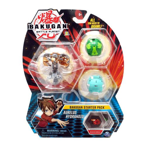 Bakugan.Battle Planet: игровой стартовый набор из трех бакуганов Aurelius Gidronoid, фото