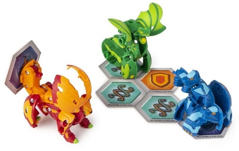 Bakugan Armored Alliance: игровой стартовый набор из трех бакуганов Гидориус Пайрус, купить недорого