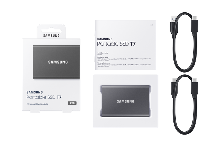 Внешний SSD Samsung T7  500Gb USB 3.2 Type-C, фото № 9