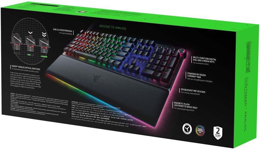 Игровая клавиатура Razer Huntsman V2 Analog RU, O'zbekistonda