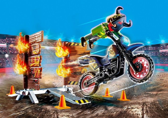 Игровой набор Playmobil - Stunt Show мотокросс с огненной стеной, фото № 4