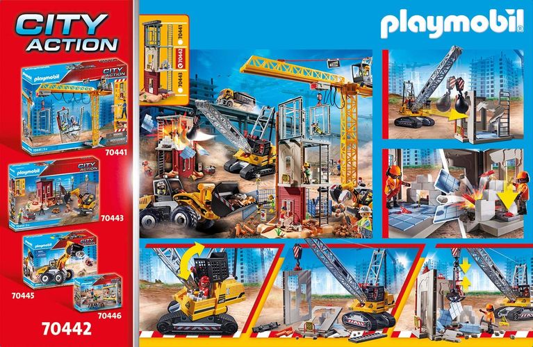 Игровой набор Playmobil - Кабельный экскаватор со строительной секцией, foto