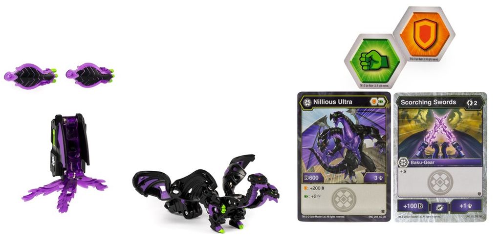 Bakugan.Armored Alliance: игровой набор из одного ультра бакугана Нилиус с комплектом оружия и брони, фото