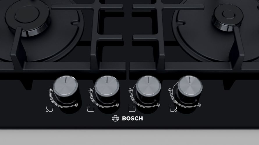 Варочная поверхность газовая BOSCH PNP6B6O90R, Черный