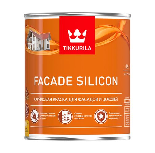 Краска Tikkurila фасадная Facade Silicon VVA гл/мат., 9.0, White, 