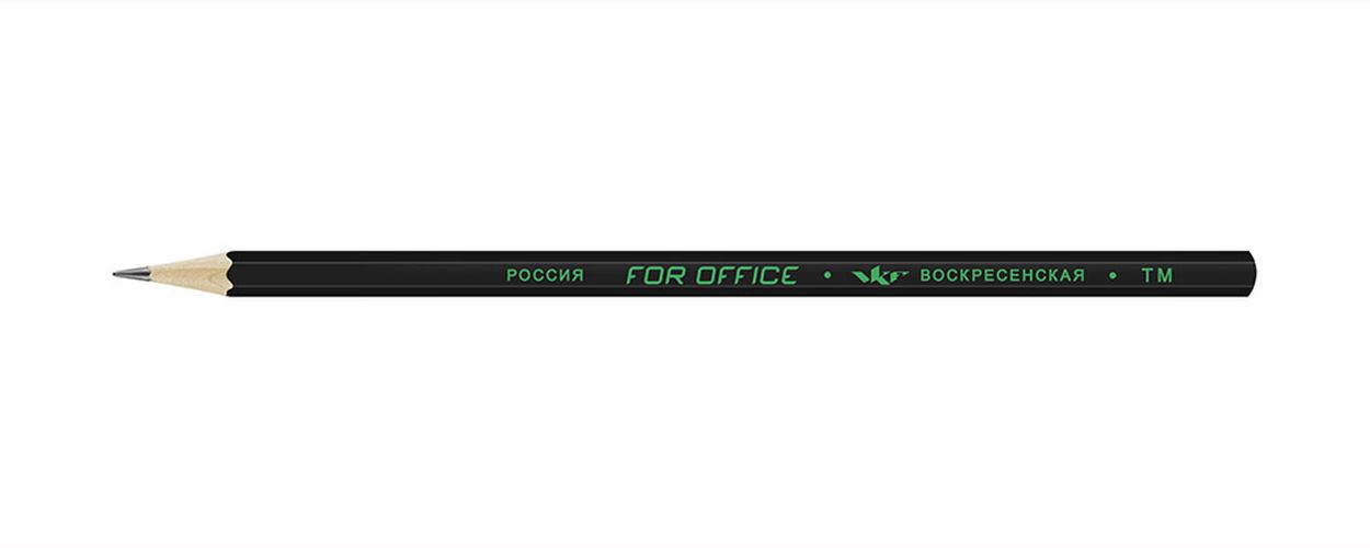 Карандаш графитный черный матовый ВКФ For Office, фото № 4