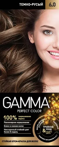 Sochlar uchun bo'yoq "GAMMA PERFECT COLOR" ton 6.0 to'q malla sariq