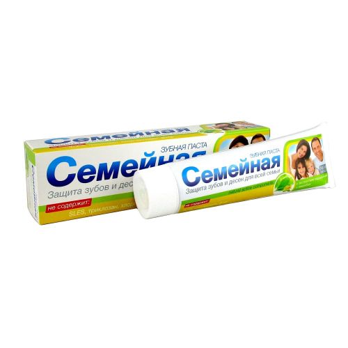 Зубная паста "Семейная" с экстр.подорожника и зверобоя