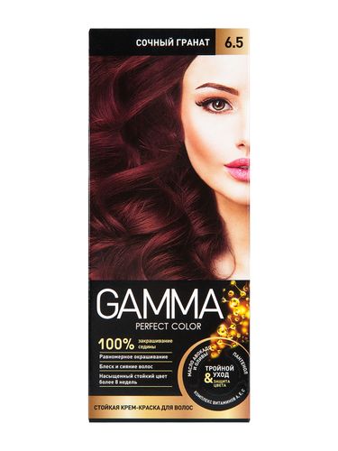 Sochlar uchun bo'yoq "GAMMA PERFECT COLOR" ton 6.5 shirali anor