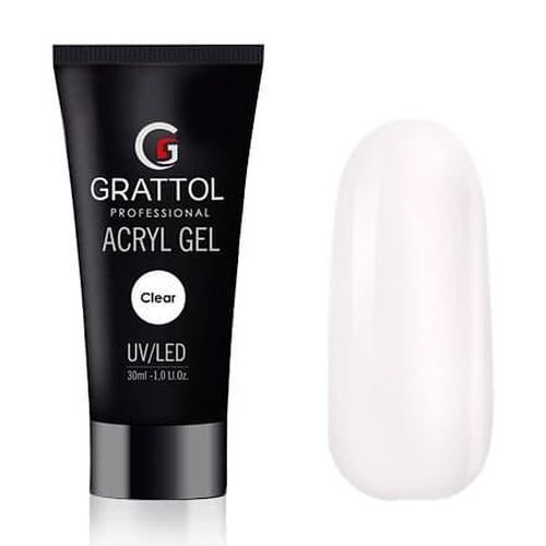 Гель для наращивания и моделирования ногтей Grattol Acryl Gel Clear, 30 мл