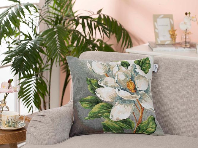 Arty magnolia Dekorativ choyshab 45х45 sm, Pushti