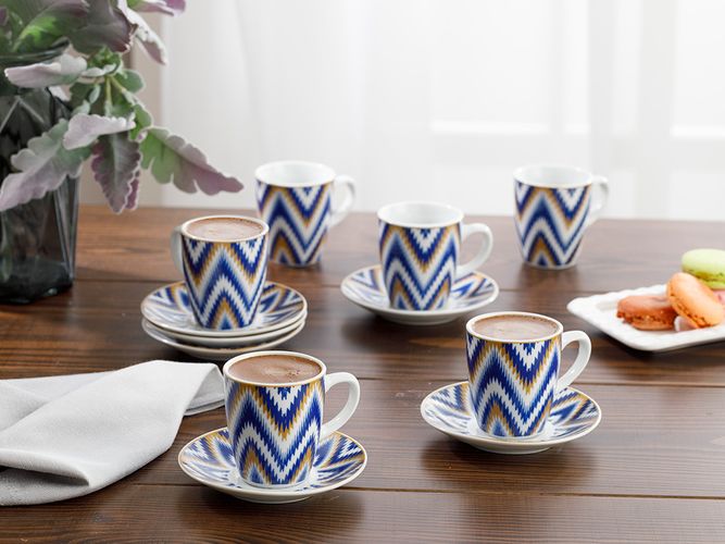 Набор кофейных чашек Eva Porcelain из 12 предметов, 100 мл