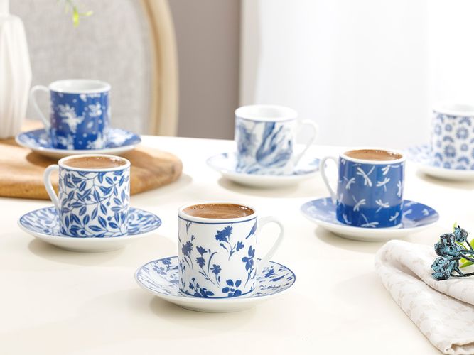 Набор кофейных чашек Bella Porcelain из 12 предметов, 80 мл