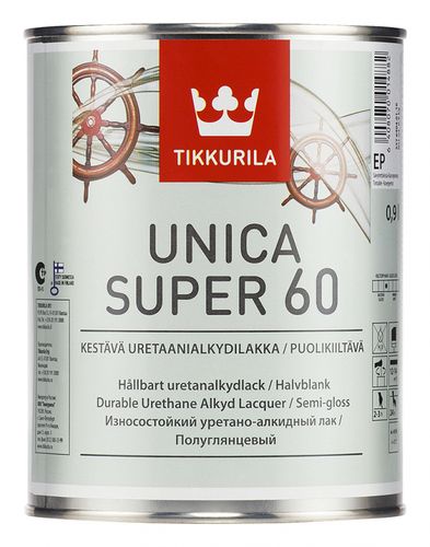 Лак полуглянцевый Tikkurila UNICA SUPER EP, 0.9 л