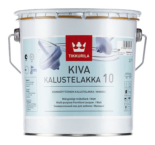 Лак матовый Tikkurila KIVA 10 EP, 2.7 л