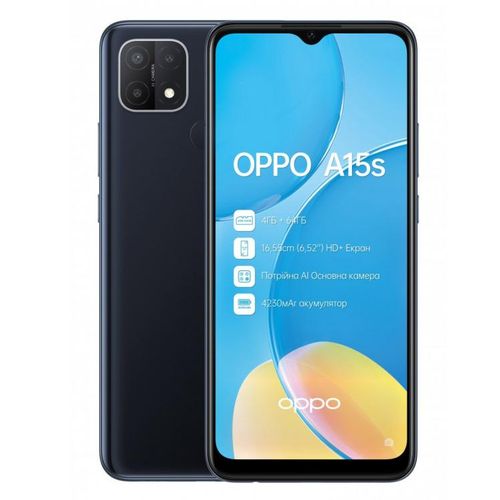 Смартфон OPPO A15s, Black, 64/4 GB, купить недорого