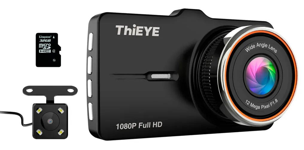 Видеорегистратор ThiEYE с камерой заднего вида Carbox 5R Dash Cam Real 1080P FullHD, купить недорого