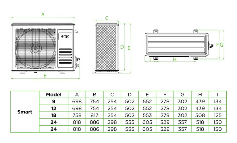 Konditsioner ERGO ACI 1218 CHW, фото № 9