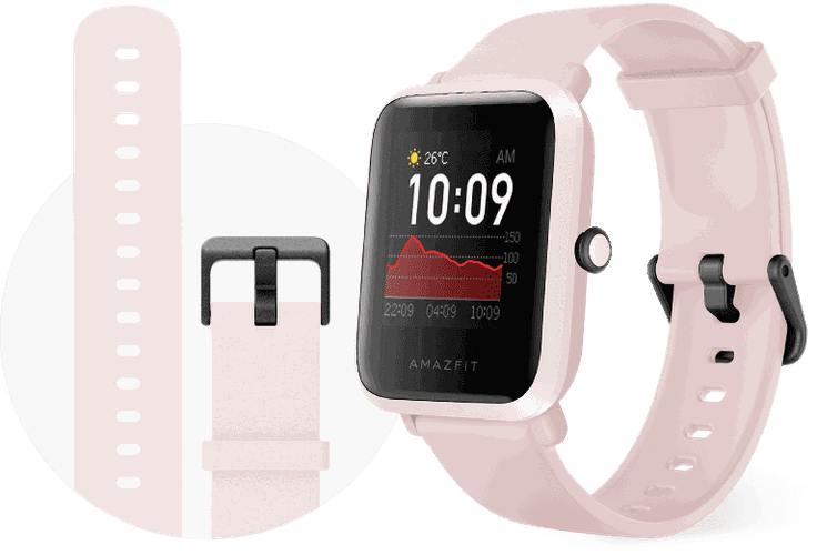 Смарт-часы Amazfit Bip S, Розовый