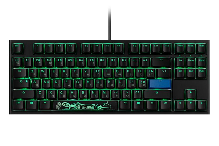 Игровая клавиатура Ducky One 2 TKL Cherry Speed Silver Black-White