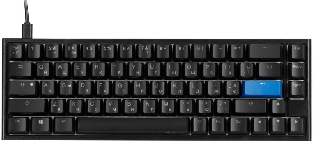 O'yin klaviaturasi Ducky One 2 SF Cherry Silent Red, RGB LED Black-White