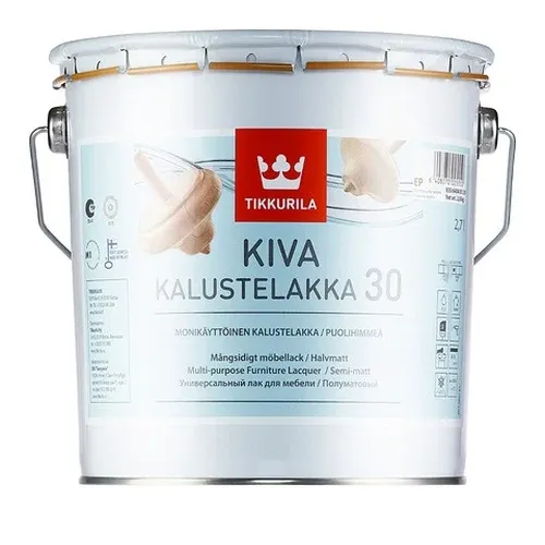 Лак акрилатный Kiva 30 EP для мебели полуматовый