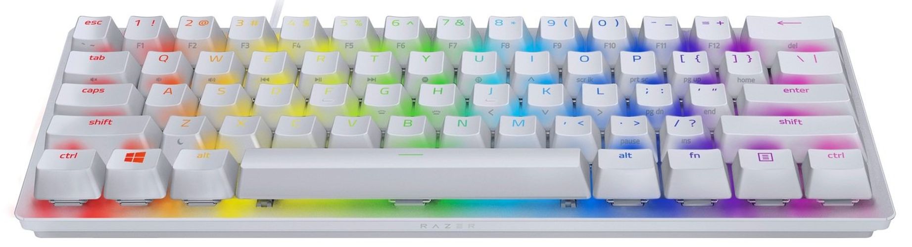 Игровая клавиатура Razer Huntsman Mini Mercury Edition Red Switch RGB White US Layout