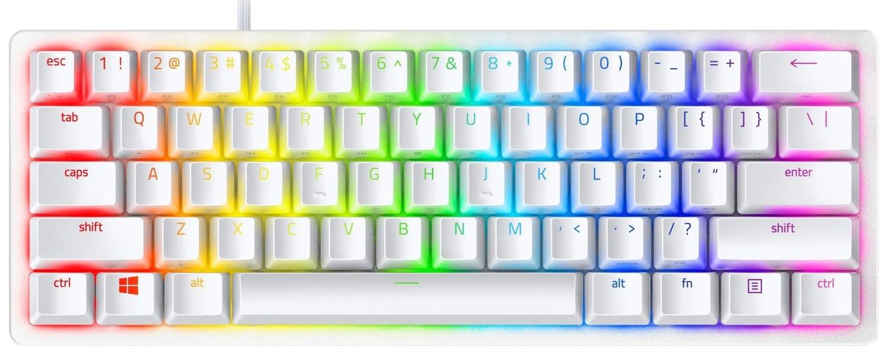 Игровая клавиатура Razer Huntsman Mini Mercury Edition Red Switch RGB White US Layout