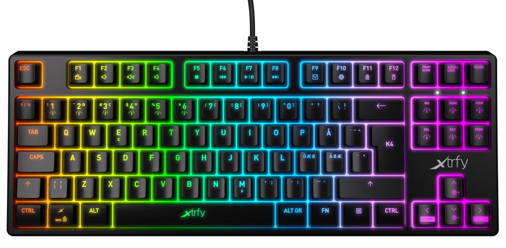 Игровая клавиатура Xtrfy K4 TKL RGB Kailh