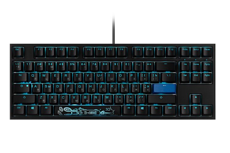 Игровая клавиатура Ducky One 2 TKL Cherry Blue Black-White