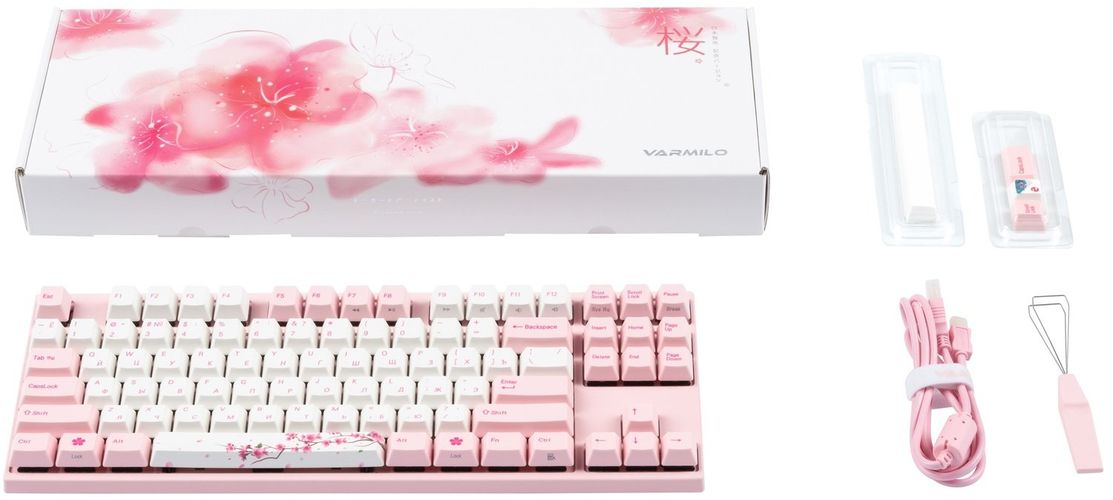 Игровая клавиатура Varmilo VA87M Sakura Cherry MX Blue, sotib olish