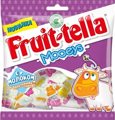 Chaynaladigan marmelad Fruit-tella Sutli korovkalar 138g