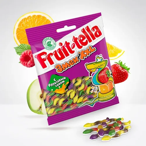 Жевательный мармелад Fruit-tella Змеи XXL 70г х 1 шт, купить недорого