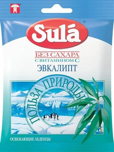 Леденцы Sula Эвкалипт 60г х 1 шт