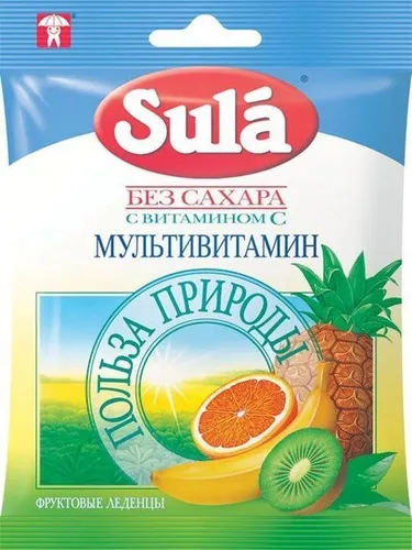 Леденцы Sula Мультивитамин 60г х 1шт