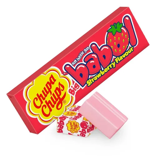 Chupa-Chups Big Babol Strawberry Flavour saqich, 21g/24d, купить недорого