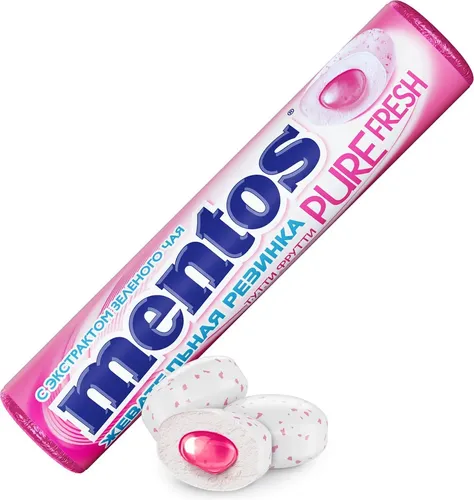 Жевательная резинка Mentos Pure Fresh Тутти-фрутти 15.5 г х 24 шт, купить недорого