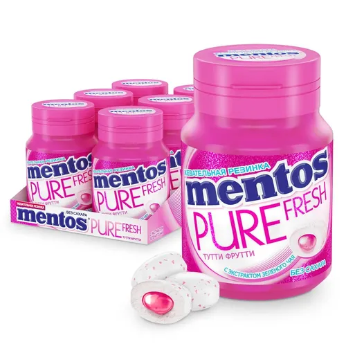 Chaynaladigan rezinka Mentos Pure Fresh Tutti-Frutti 54g/6ta